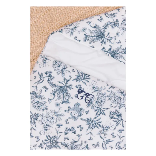 Nid d'ange Toile de Jouy | Bleu marine