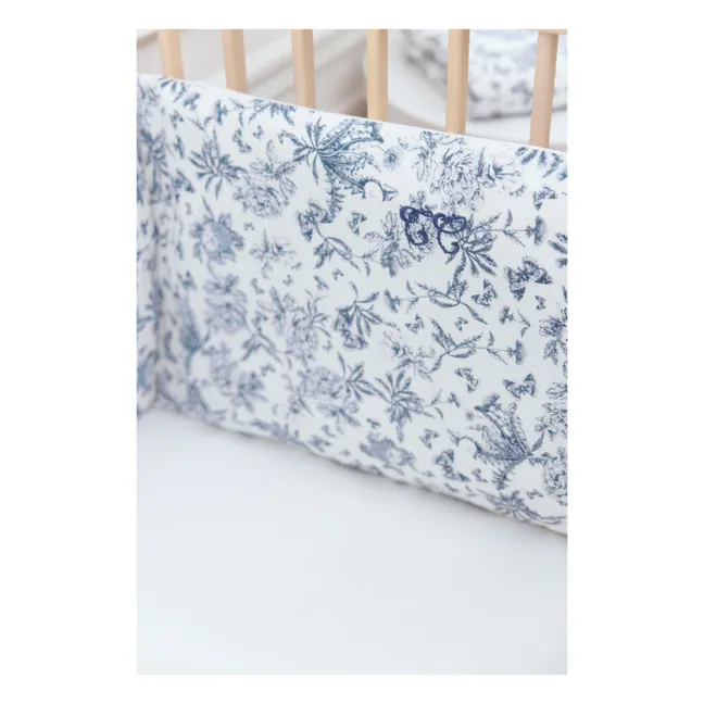 Tour de lit Toile de Jouy | Bleu marine