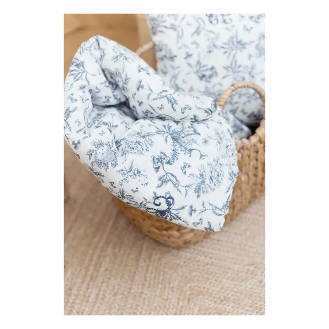 Couverture Toile de Jouy | Bleu marine