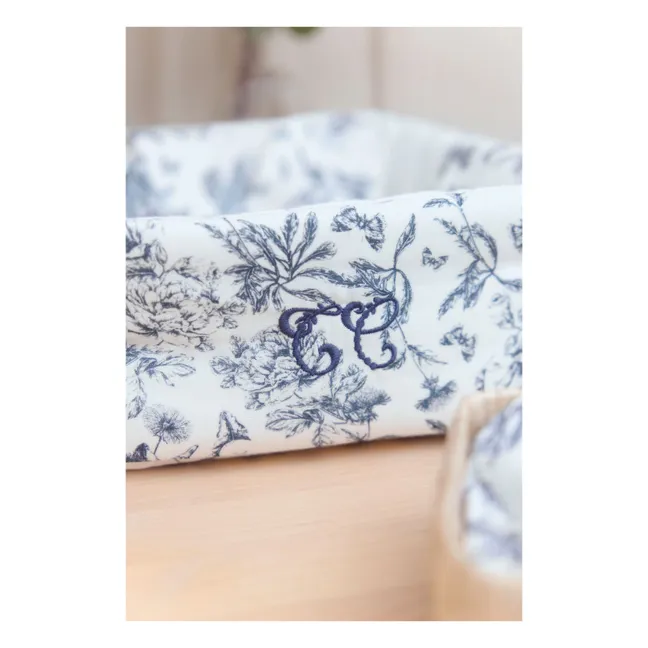 Toile de Jouy basket | Navy blue
