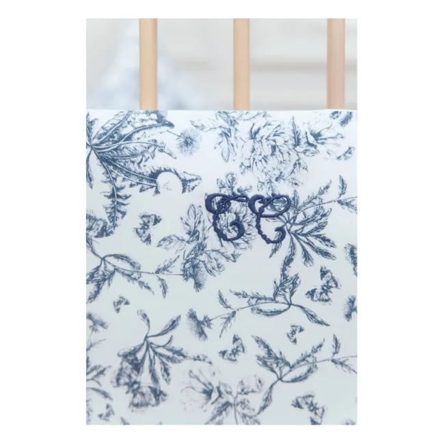 Tour de lit Toile de Jouy | Bleu marine
