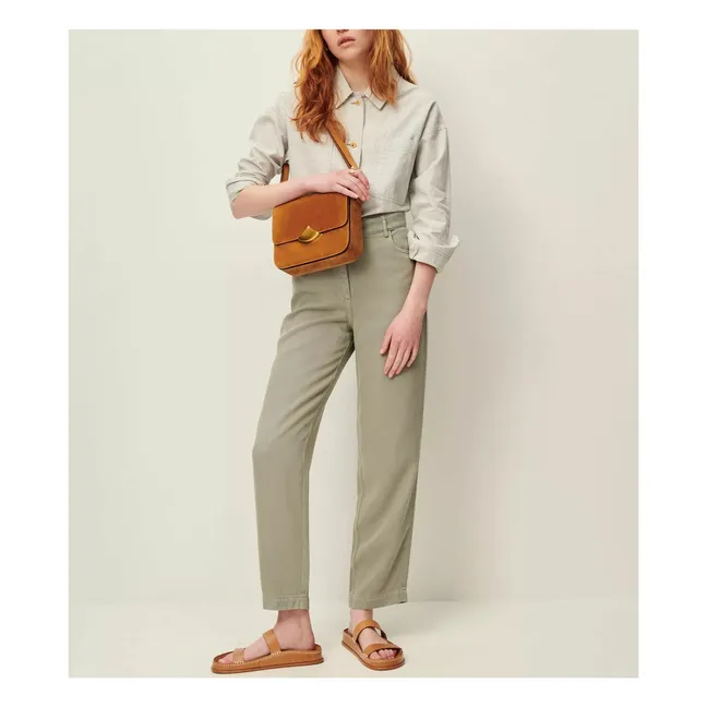 Sur-chemise Notteri Rayures Lin et Coton Bio | Gris
