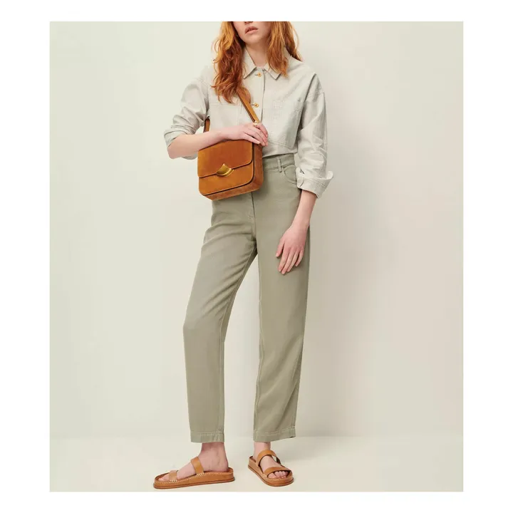 Sur-chemise Notteri Rayures Lin et Coton Bio | Gris- Image produit n°4