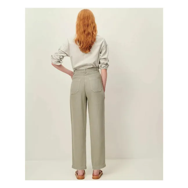 Sur-chemise Notteri Rayures Lin et Coton Bio | Gris