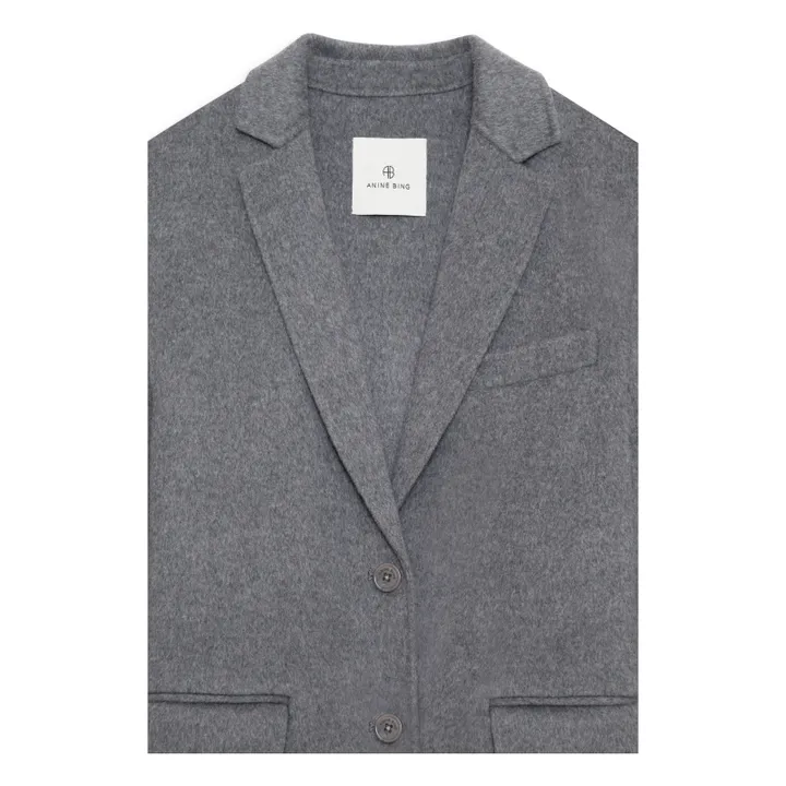 Veste Quinn Laine et Cachemire | Gris chiné- Image produit n°1