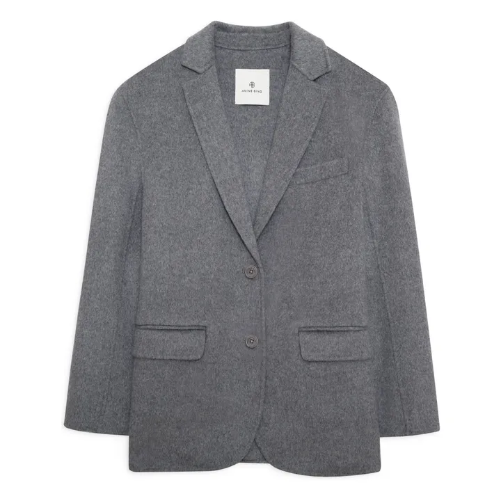 Veste Quinn Laine et Cachemire | Gris chiné- Image produit n°0