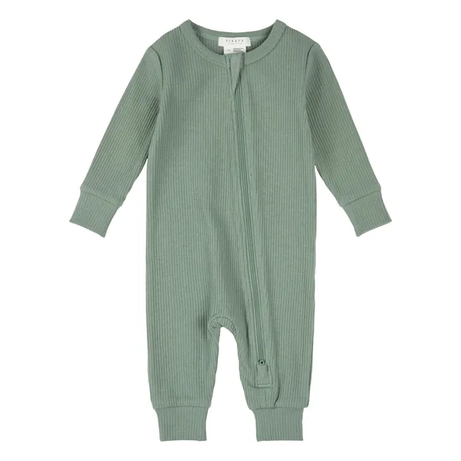 Pyjama Côtelé Coton Bio | Celadon