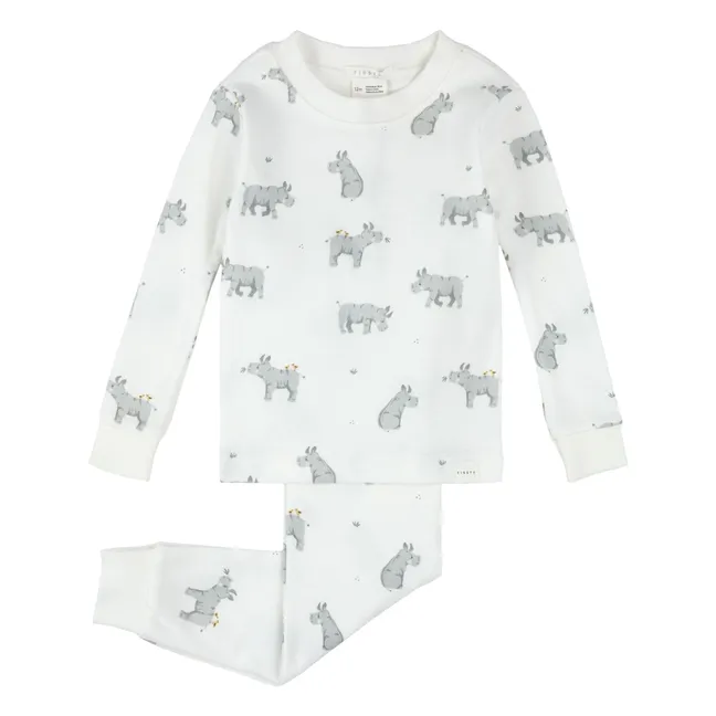 Pyjama Rhinocéros Coton Bio | Ivory