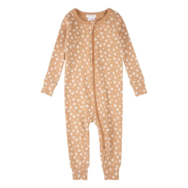 Pyjama Avec Pieds Fleuri Coton Bio | Natural
