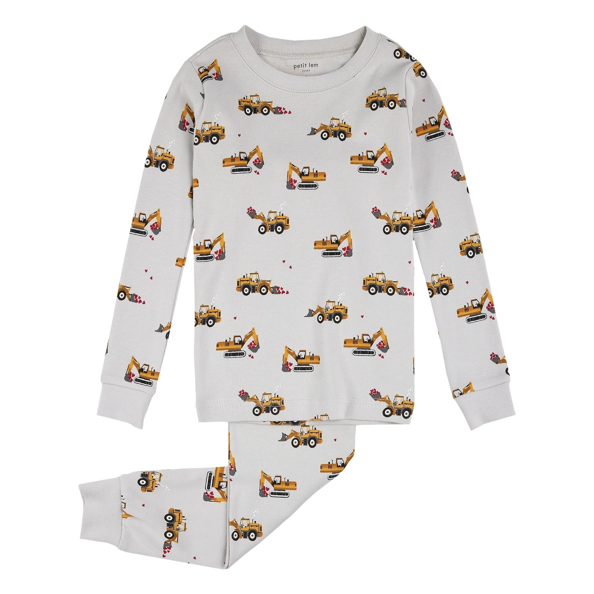 Pyjama Pelleteuses Coton Bio | Gris- Image produit n°0