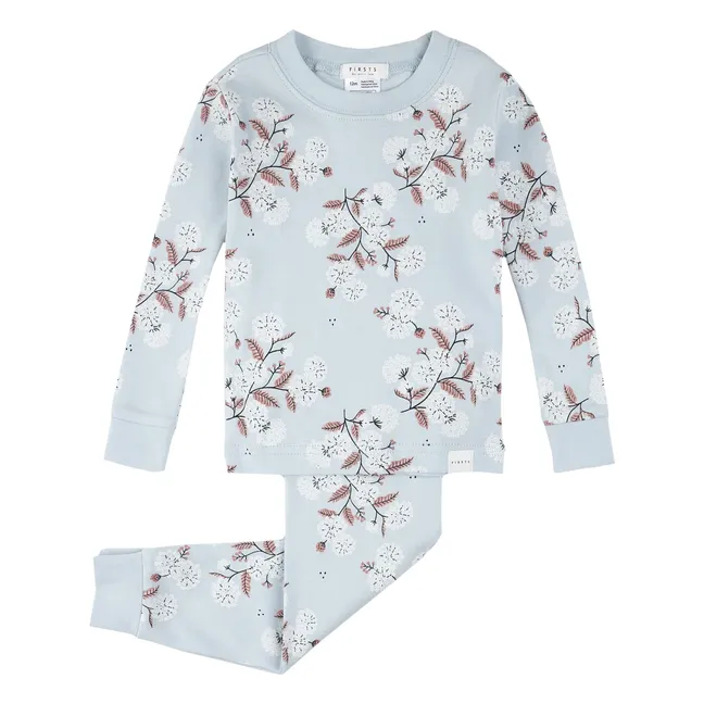 Pyjama Hortensias Coton Bio | Light blue