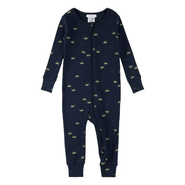 Pyjama Côtelé Sauterelles Coton Bio | Navy blue