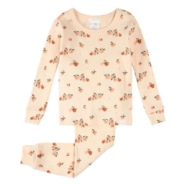 Pyjama Côtelé Agrumes Coton Bio | Pale Pink