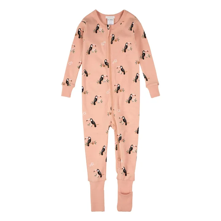 Pyjama Convertible Toucans Coton Bio | Rose- Image produit n°0