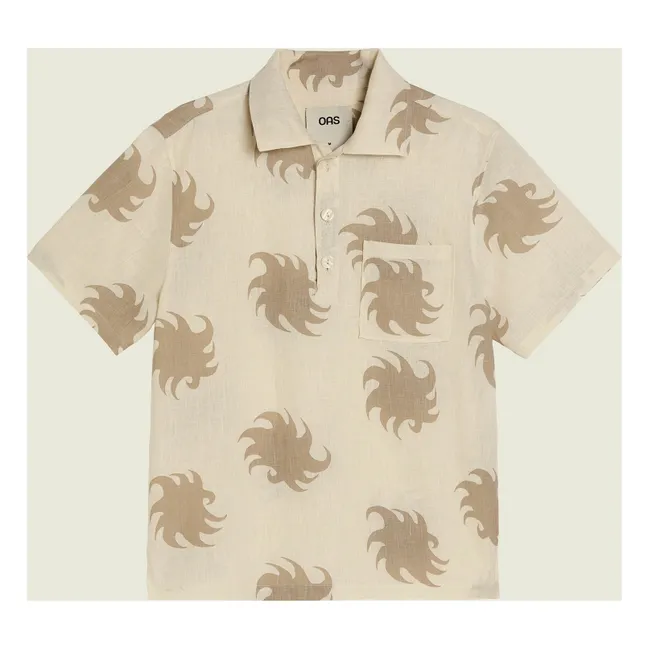 Hazel Ember Camisa de lino de Girona | Beige