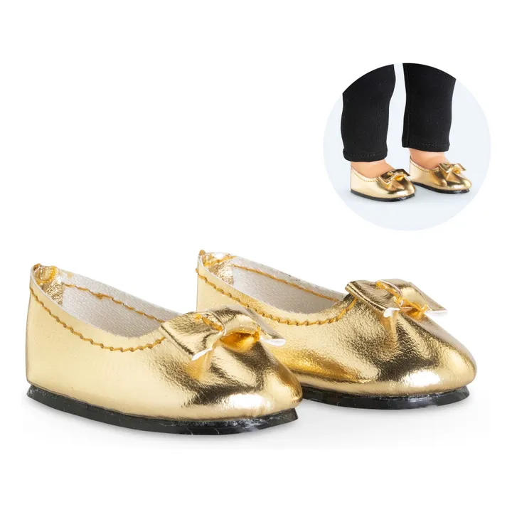 Bailarinas doradas para muñeca de 36 cm | Dorado- Imagen del producto n°3