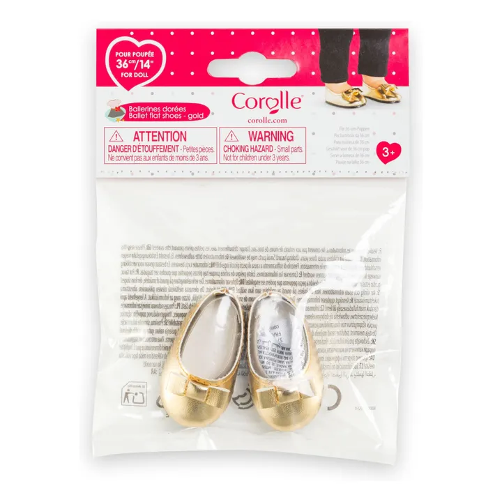 Bailarinas doradas para muñeca de 36 cm | Dorado- Imagen del producto n°6