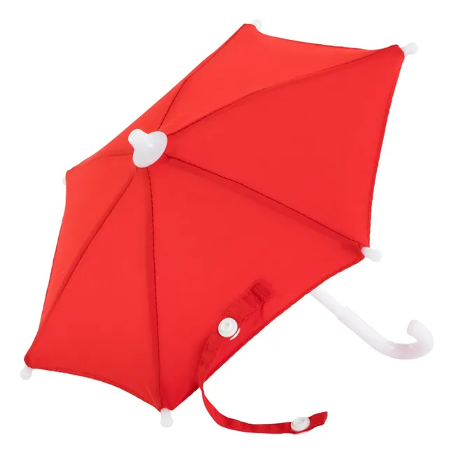 Veste imperméable et ses accessoires Jour de Pluie pour poupée 36 cm | Rouge