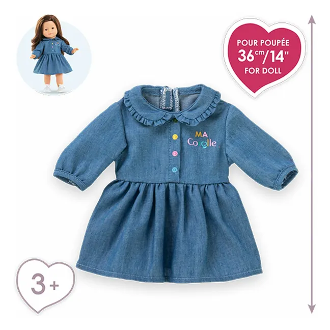 Robe en denim pour poupée 36 cm | Denim