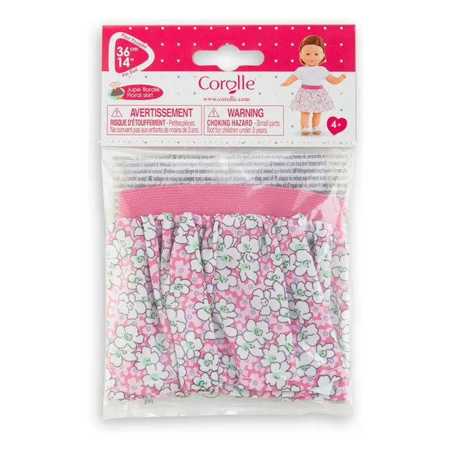 Jupe Florale pour poupée 36 cm | Rose