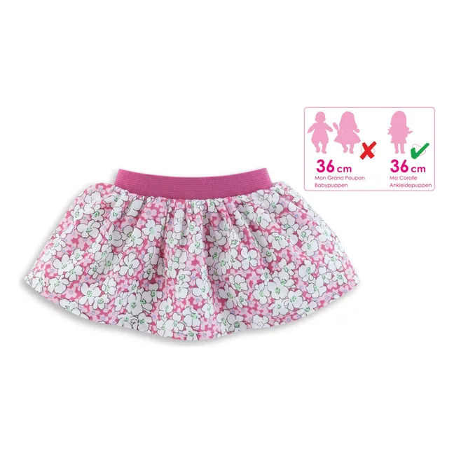 Jupe Florale pour poupée 36 cm | Rose