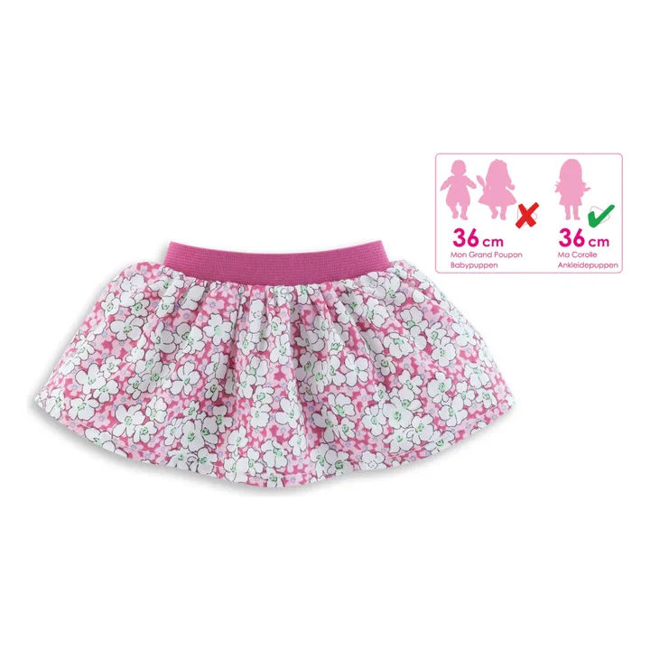 Jupe Florale pour poupée 36 cm | Rose- Image produit n°2