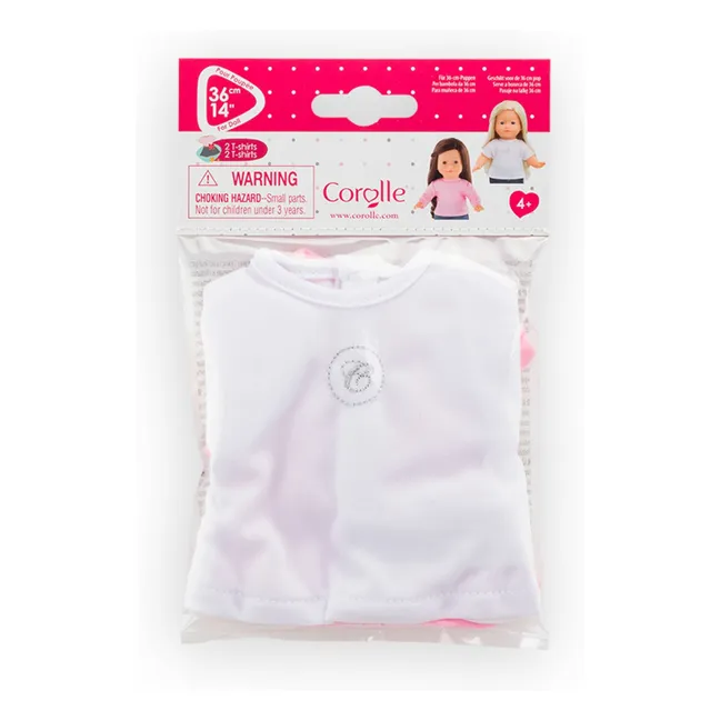 T-shirts pour poupée 36 cm - Set de 2 | Rose