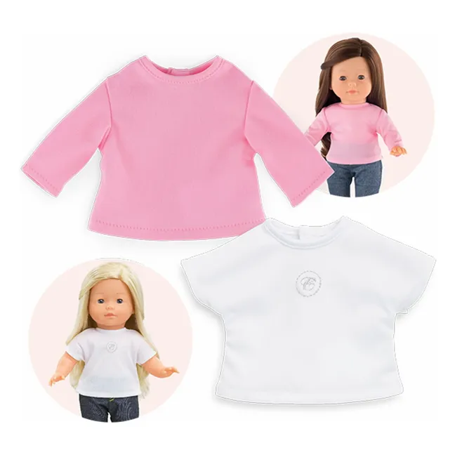 T-shirts pour poupée 36 cm - Set de 2 | Rose