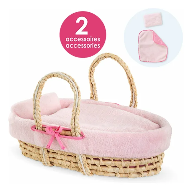 Couffin pour poupon 36 cm | Rose pâle