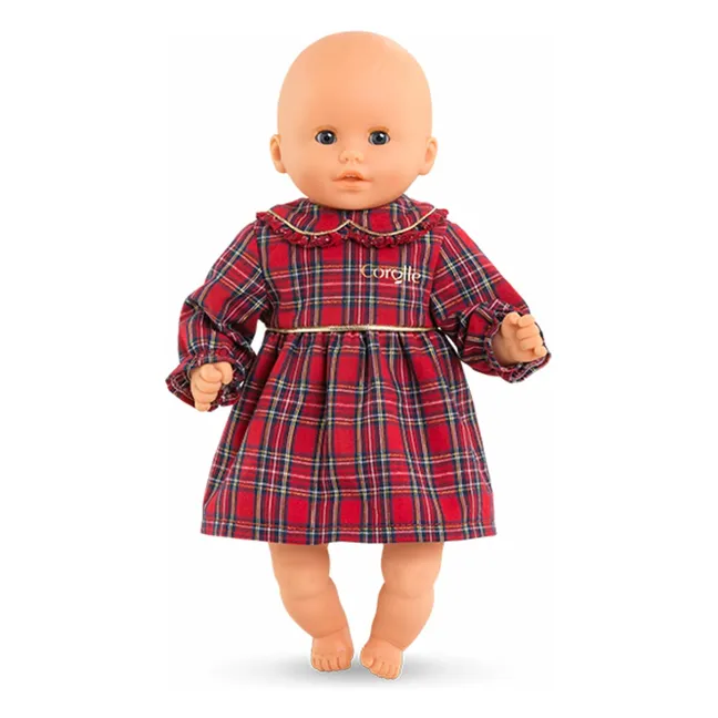 Robe Corolle en Fêtes pour poupon 30 cm | Rouge