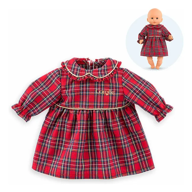 Robe Corolle en Fêtes pour poupon 30 cm | Rouge