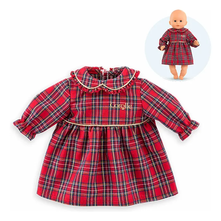 Robe Corolle en Fêtes pour poupon 30 cm | Rouge- Image produit n°2