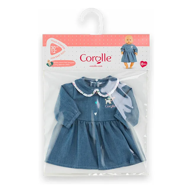 Un week-end à Paris dress for 30 cm doll | Denim blue