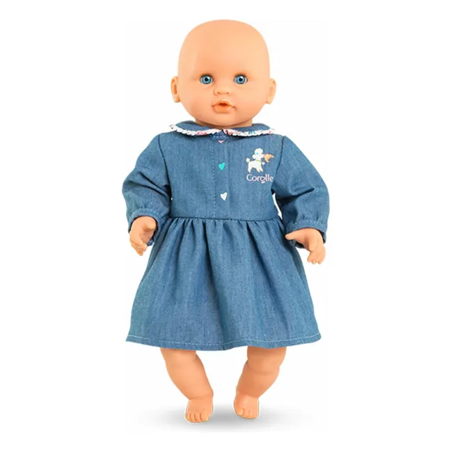 Robe Un week-end à Paris pour poupon 30 cm | Bleu jean