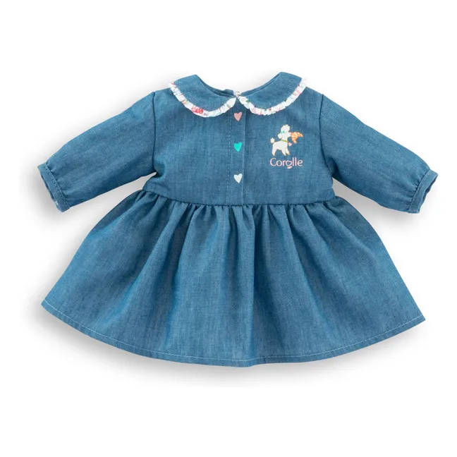 Robe Un week-end à Paris pour poupon 30 cm | Bleu jean