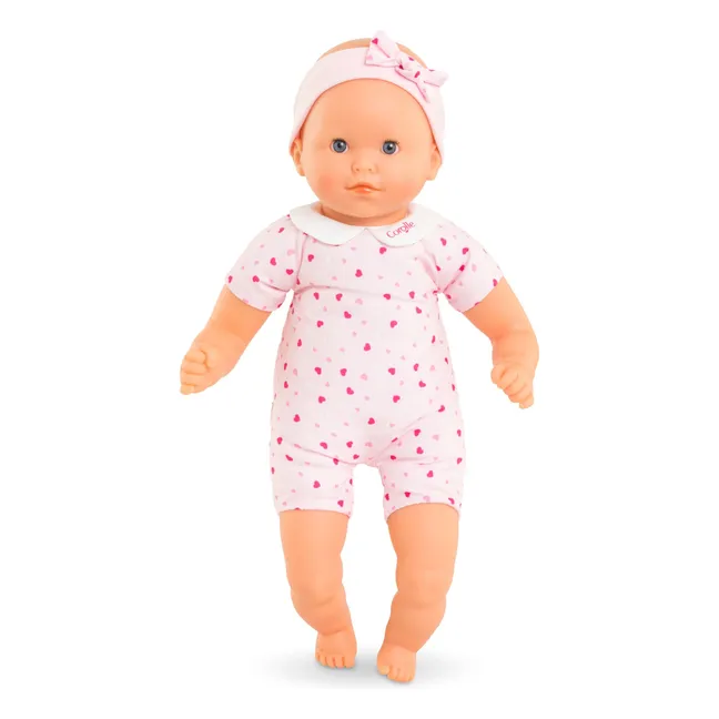 Mon premier poupon - Adorable Petit Poupon Cœur | Rose pâle