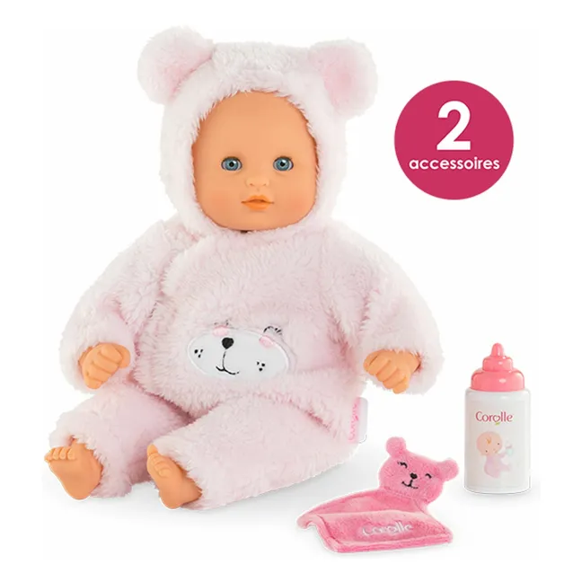 Mon premier poupon - Ourson d'Amour et ses accessoires | Rose pâle