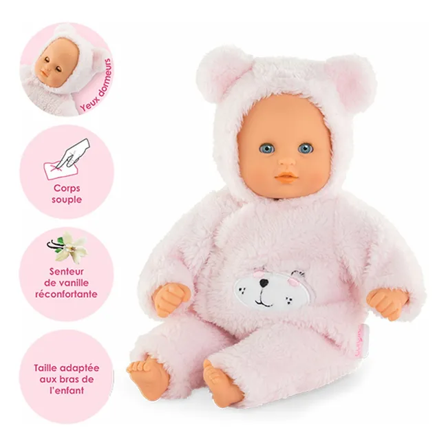 Mon premier poupon - Ourson d'Amour et ses accessoires | Rose pâle