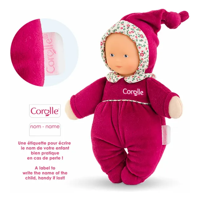 Babidoux - Peluche rosa y granadina | Rosa Fushia