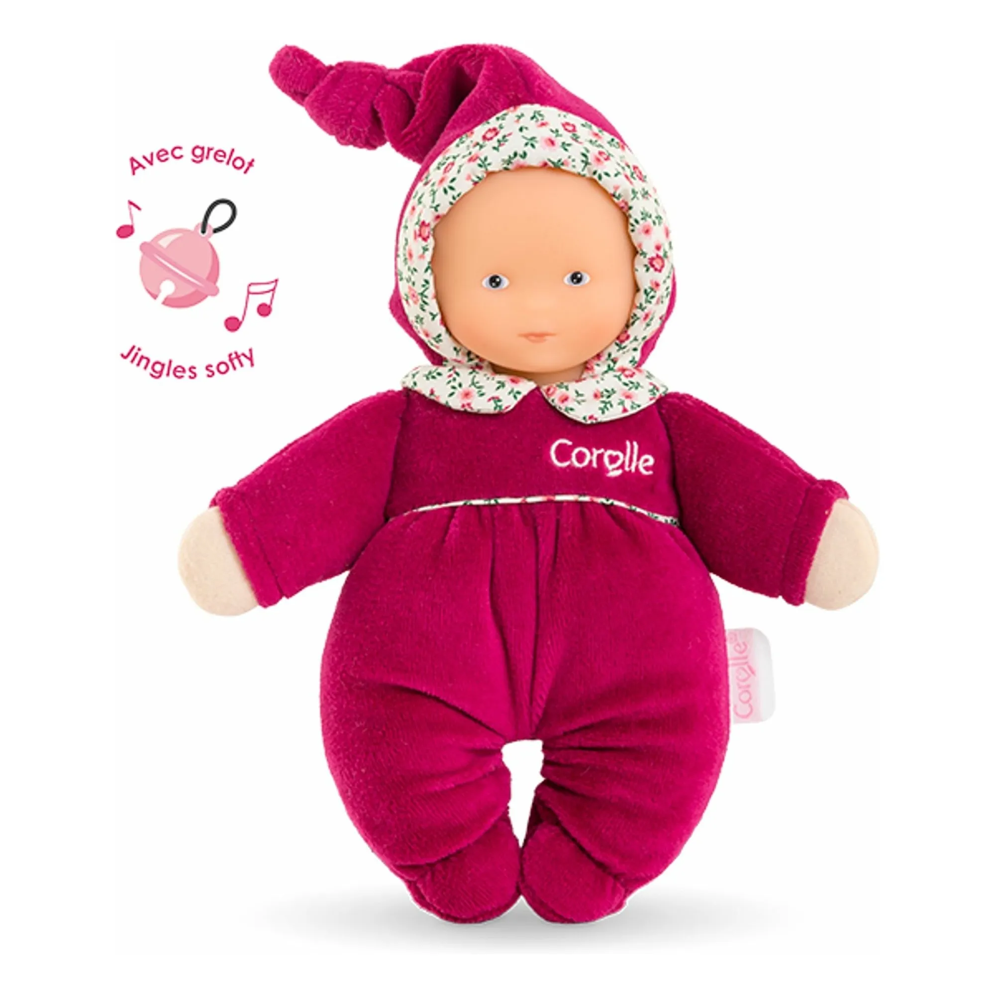 Corolle Fuchsia Babidoux - Pink Pomegranate Soft Toy