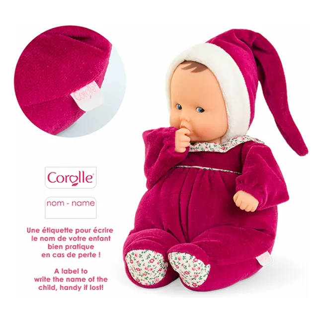 Mein Kuscheltier - Babipouce Rose Grenadine | Fuchsie