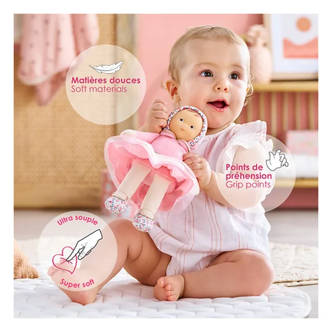 Mon doudou - Miss Ballerine Rose Grenadine | Rose pâle