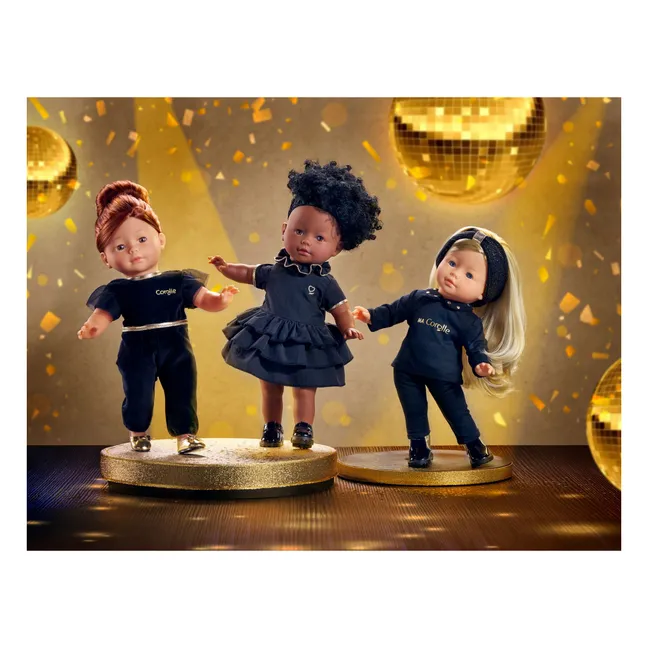 Coat and accessories Sewing for doll 36 cm | Gold