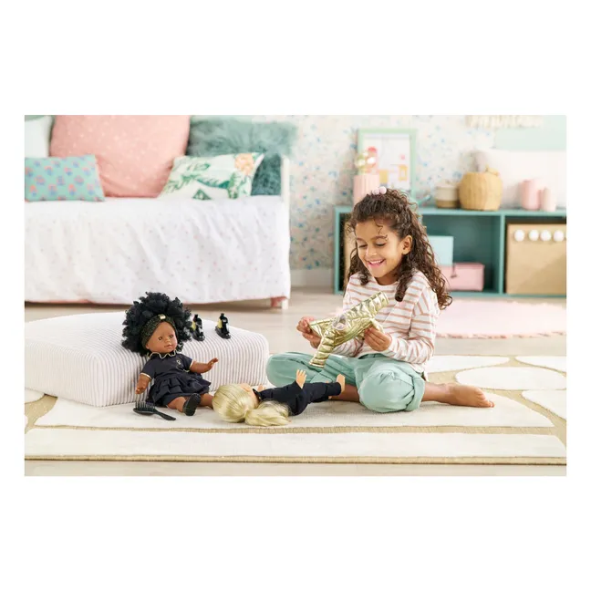 Coat and accessories Sewing for doll 36 cm | Gold