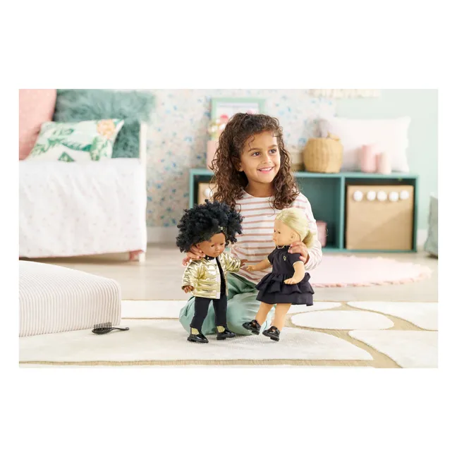 Coat and accessories Sewing for doll 36 cm | Gold