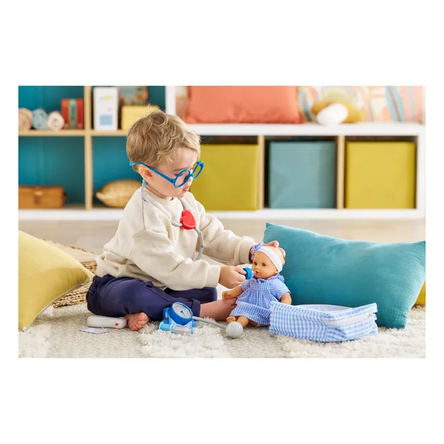 Doctor's case and accessories for dolls 30 cm | Light blue