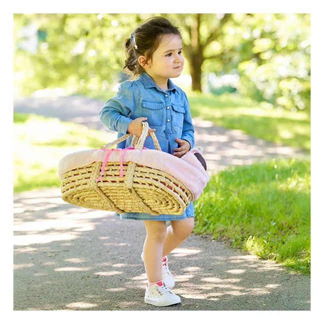 Couffin pour poupon 36 cm | Rose pâle