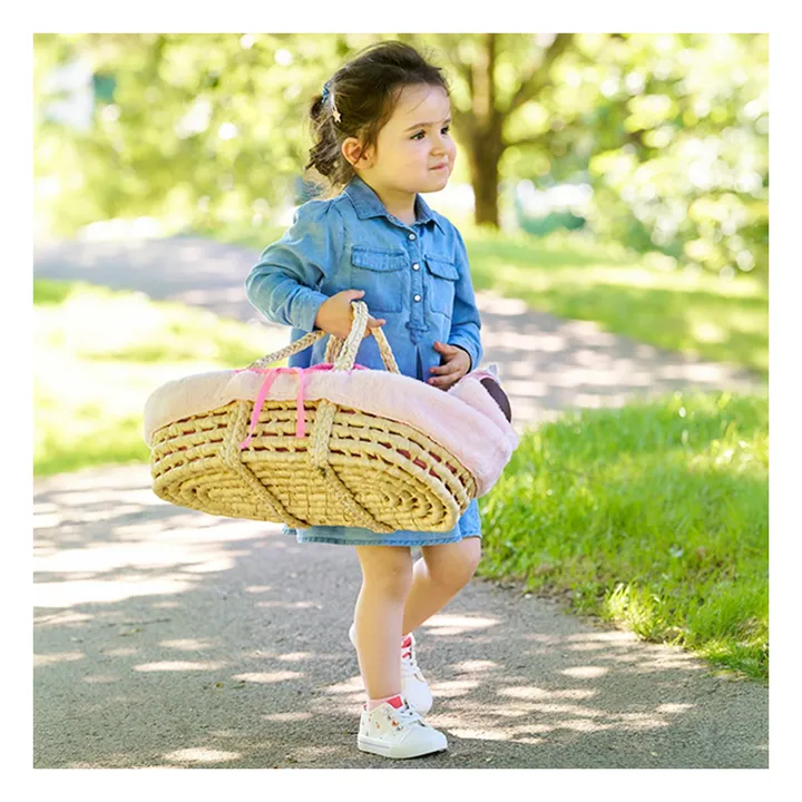Couffin pour poupon 36 cm | Rose pâle- Image produit n°1