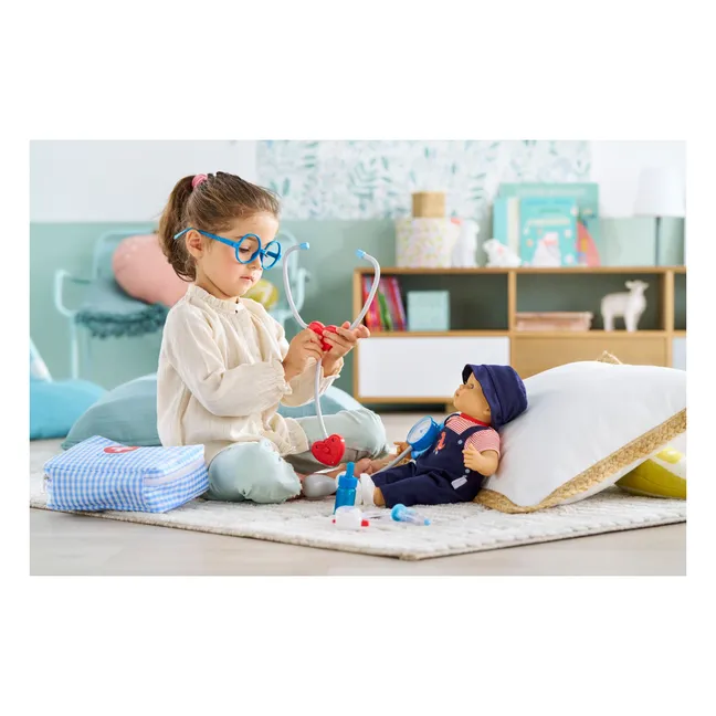 Arztkoffer und Zubehör für Puppen 30 cm | Hellblau