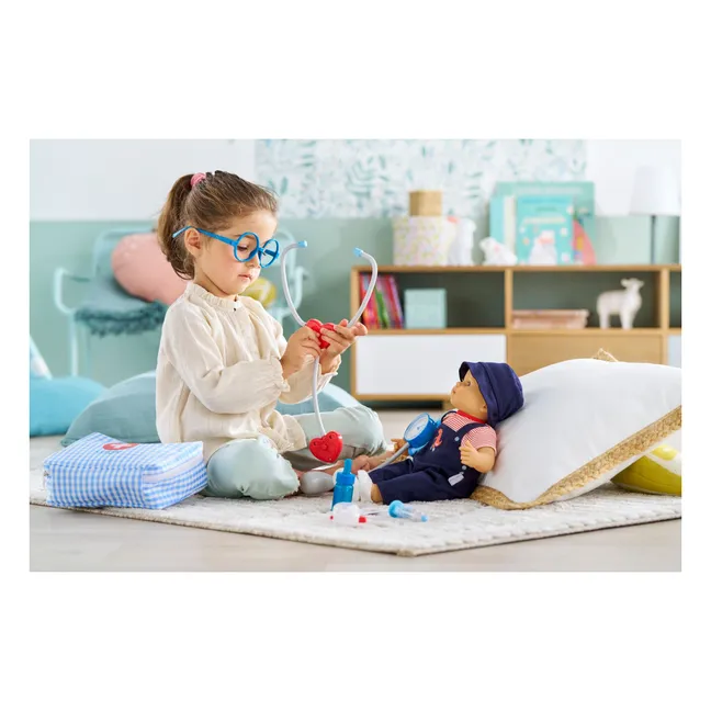 Doctor's case and accessories for dolls 30 cm | Light blue
